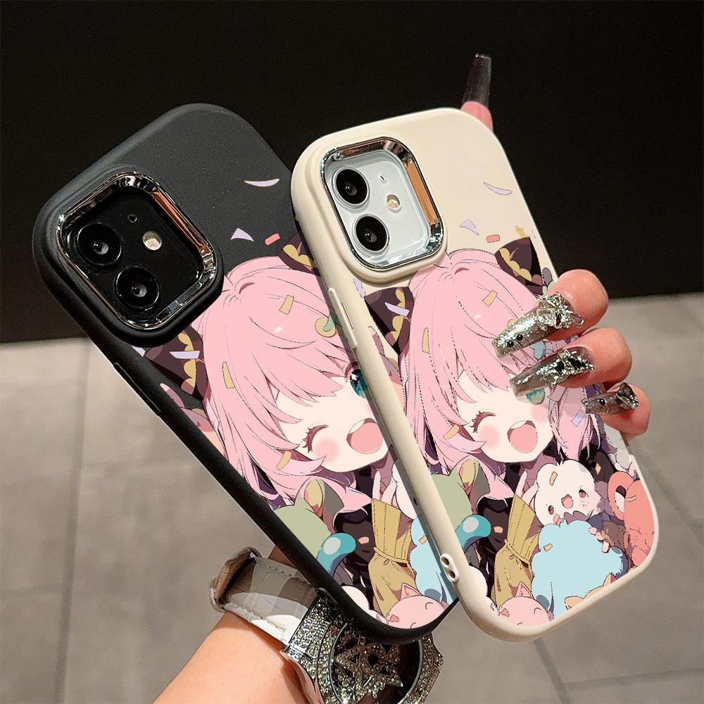 Pro OPPO A16 A38 A57 A58 A74 A78 A98 Reno8T Reno13F Realme C25S C53 C65 Kreslená černá kočka stříbrný okraj měkký tekutý silikonový ochranný kryt