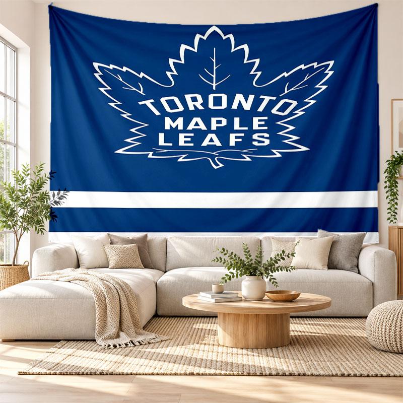 Toronto Maple Leafs Wandteppich, Wandbehang aus weichem Stoff, Dekorative Kulisse für Schlafzimmer Heimwandkunst