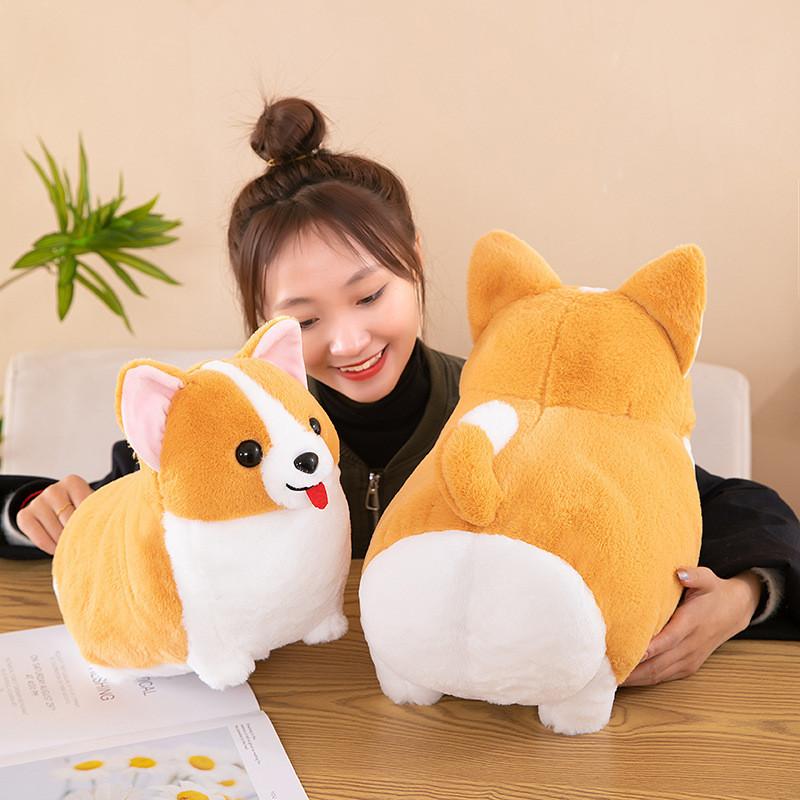 Adorable Corgi Dog Plush Toy Cute Car Accessory Hug Pillow Gift For Kids And Friends