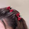 Small Hair Clips New Year's Headwear New Year's Red Bangs Hair ClipsSide Forehead Hair Clips Little Princess Hair Clips