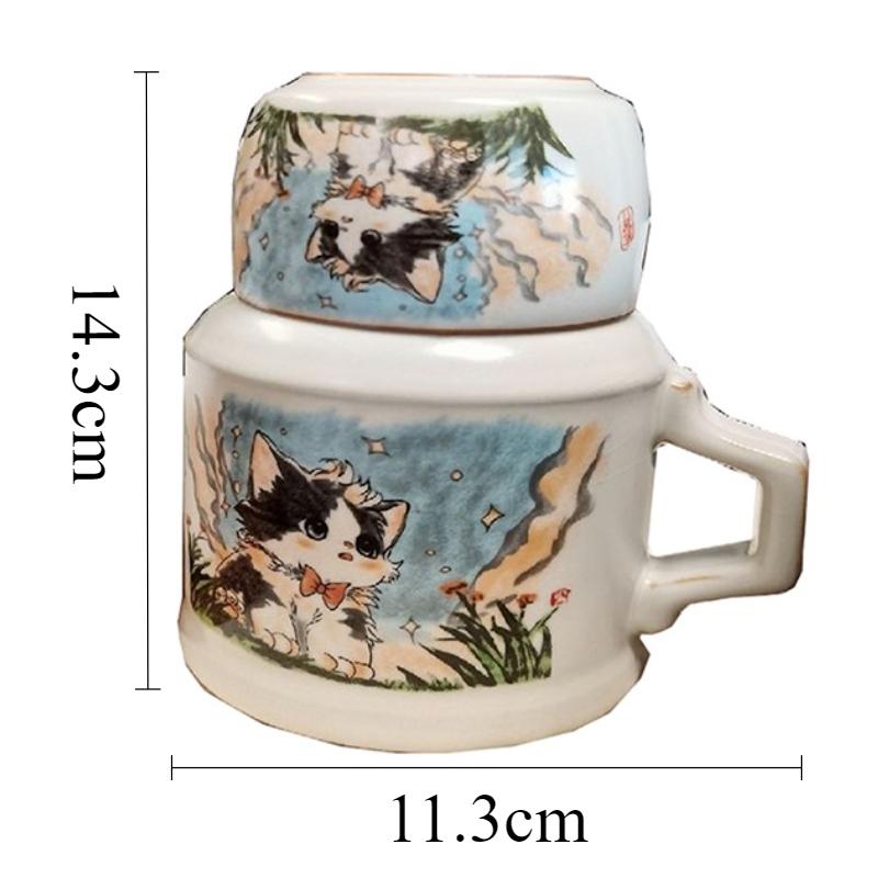 

Ceramic Teapot Portable Cup Thermal Creative Luxury Thermos Large Capacity Multifunctional Kettle with Cup Teas Accessories
