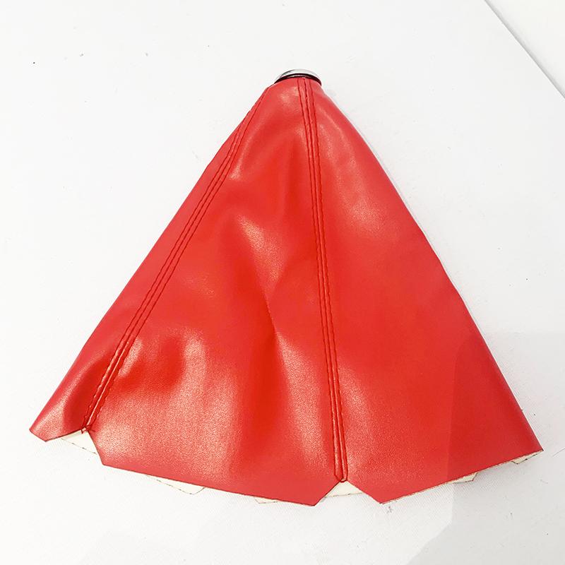 Car Gear Shift Collars PU Leather Carbon Fiber Car Gear Shift Knob Cover Shifter Boot Dust Cover Gaiter Accessories Universal