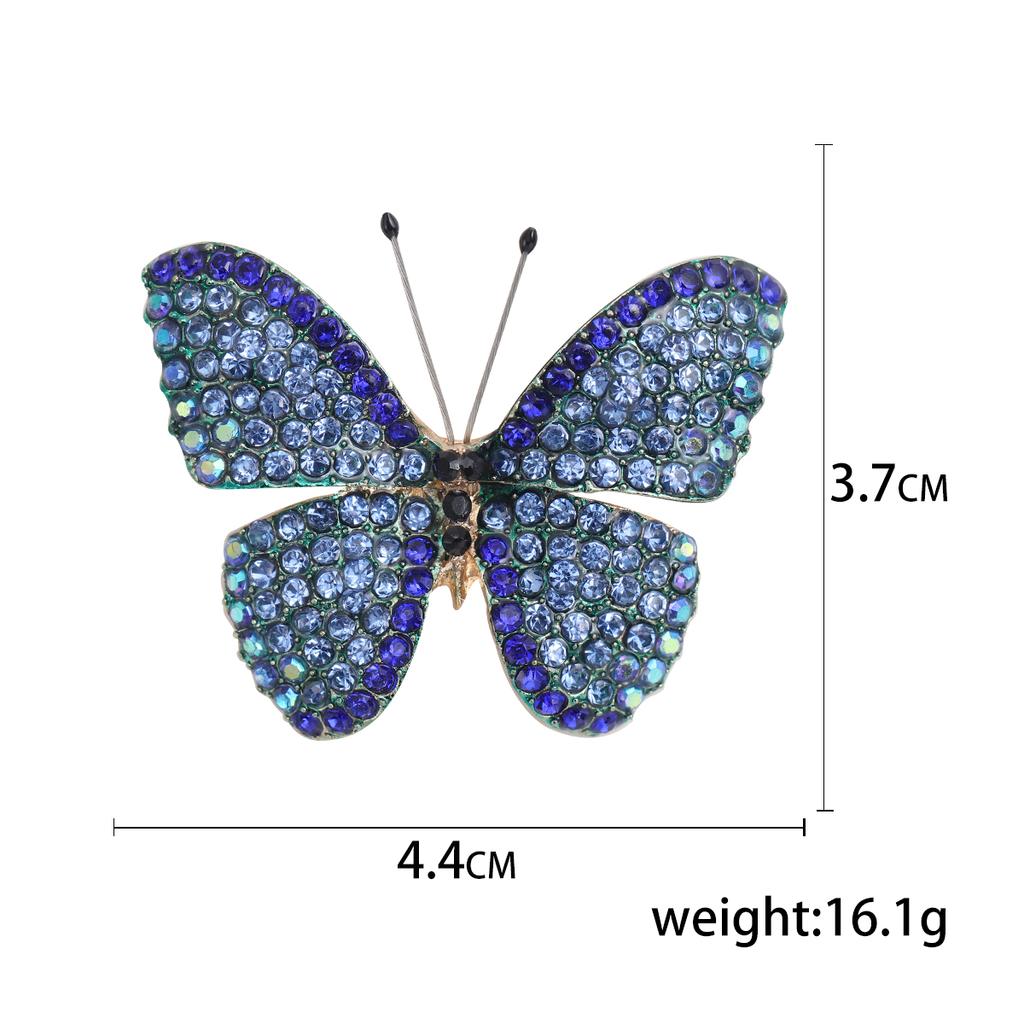 Rhinestone Butterfly Brooches for Women Unisex Enamel Insect Pins Banquet Party Backpack Gifts Jewelry Accessories