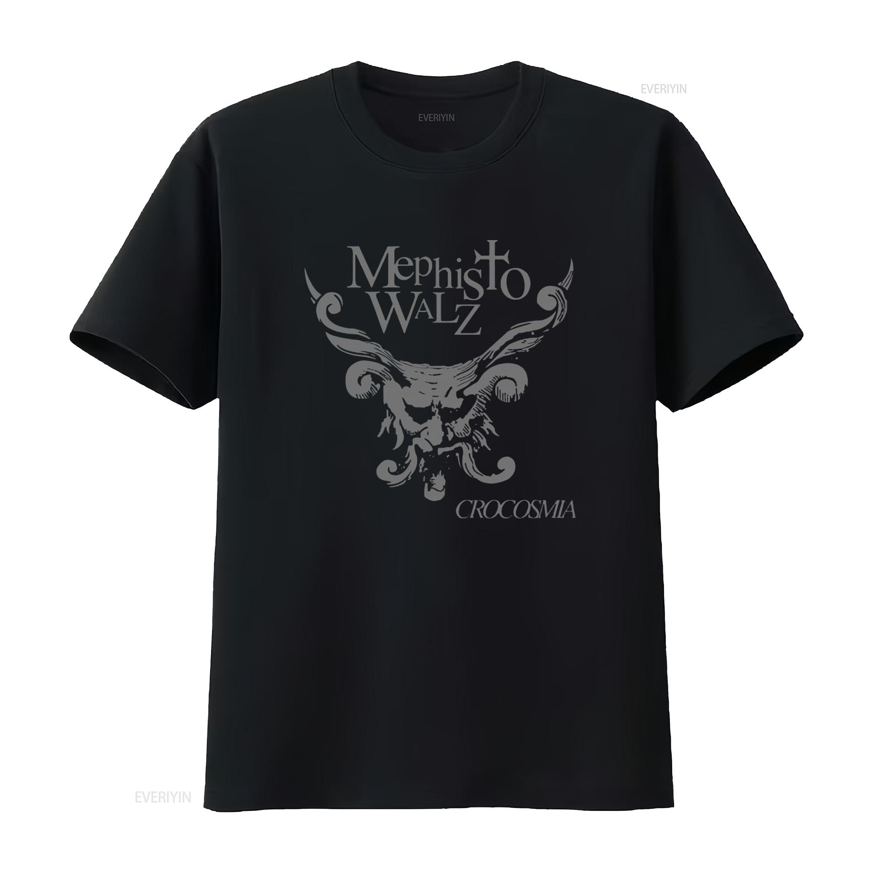 

Mephisto Walz T Shirt Unique Devil Horns Design for Men Crocosmia Brand vintage Washed graphic fashion Versatile Comfortable 4XL