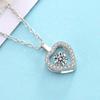 925 Sterling Silver Love Pendant Diy Accessories Pulsating Soul Motion Clavicle Necklace Women's Everything with Niche Accessories