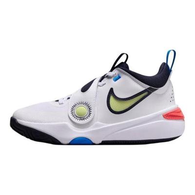 Team Hustle D11 GS White Photo Blue Light Lemon Twist Kids Sneakers Bright-Crimson DV8996-105