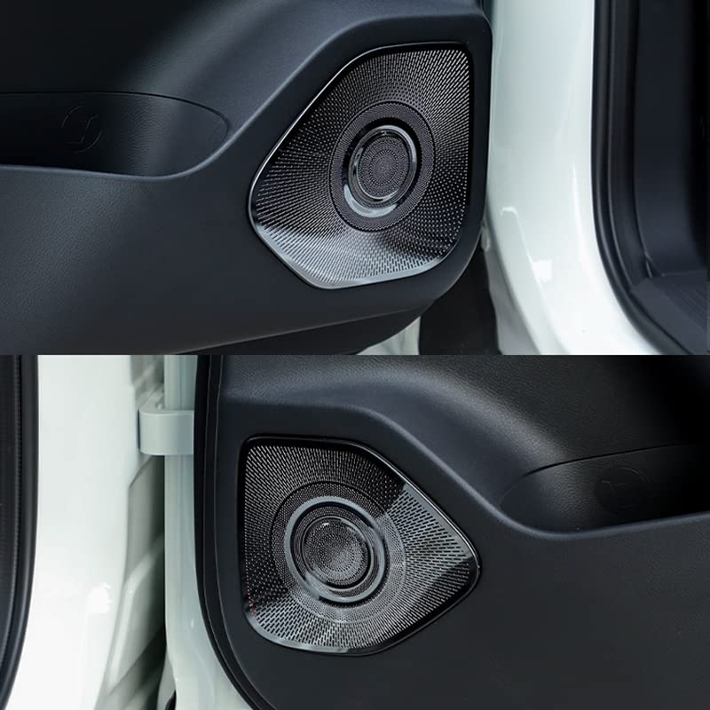 Onami Nissan Door Speaker Interior Stainless Steel Set for X-Trail Covers, Panels, 4-Piece T33/SNT33 (Black) 22X-TR21-BK