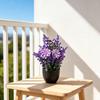Simulated Lavender Potted Plant No Watering Maintenance-Free Faux Lavender for Indoor Decor Allergy