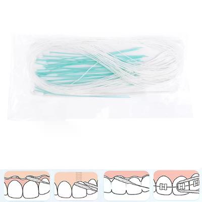 50pcs Dental Toothpick Tool Floss Threaders Orthodontic Braces Bridge Hilo Holders Oral Clean Aids for Oral Hygiene