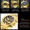 2025 Luxury Watch Men Business Fashion Waterproof Stainless Steel Chronograph Moon Phase Quartz Wristwatch Male Clock