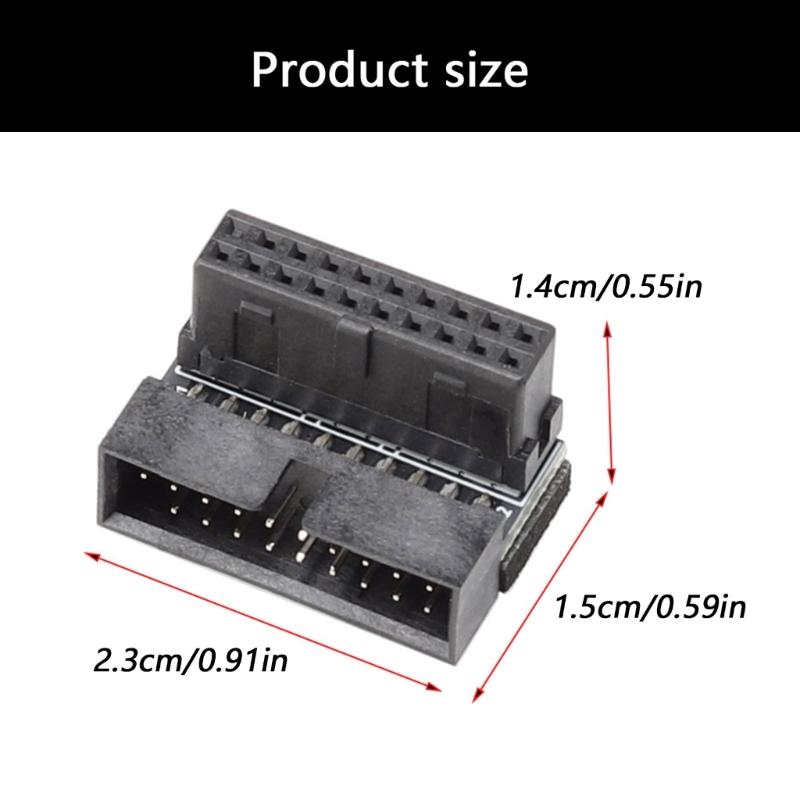 USB3.0 90 Degree Right Angle Computer Motherboards Header Adapters For Space Saving Design Stable Connection