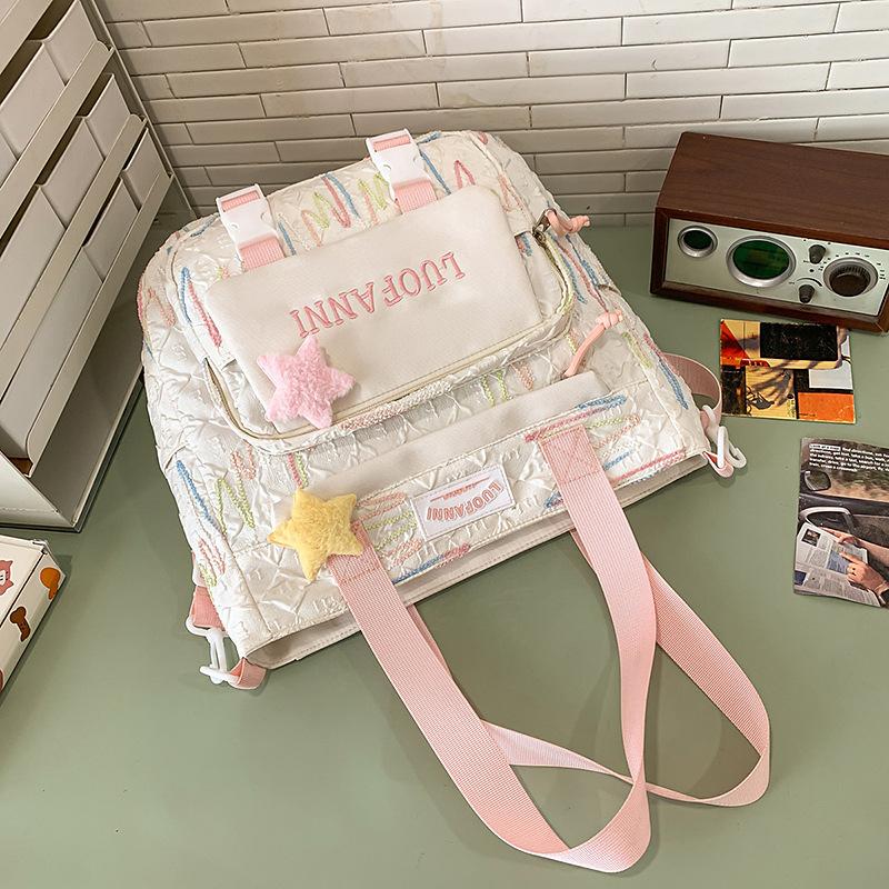 New High-value College Style Fresh and Sweet Backpack Junior High School Students Lightweight Large-capacity Backpack