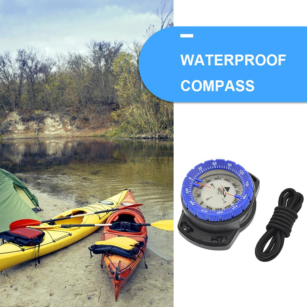 50m Scuba Diving Compass Multi-function Camping Climbing Hiking Luminous Elastic Rope Underwater Waterproof Compass Watch