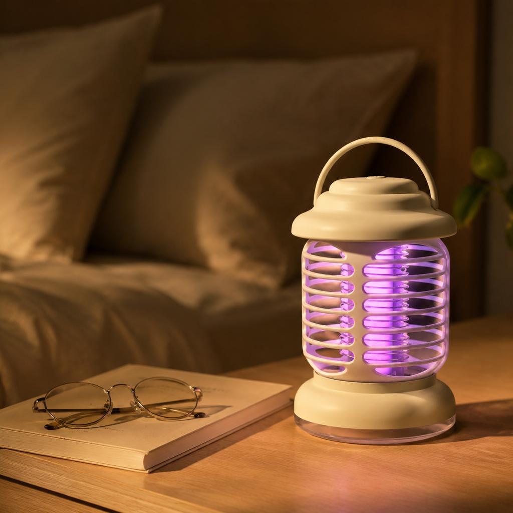 Rechargeable Electric Mosquito Killer Lamp for Indoor Outdoor Use Portable Camping Bug Zapper Electronic Insect Trap with USB Charging