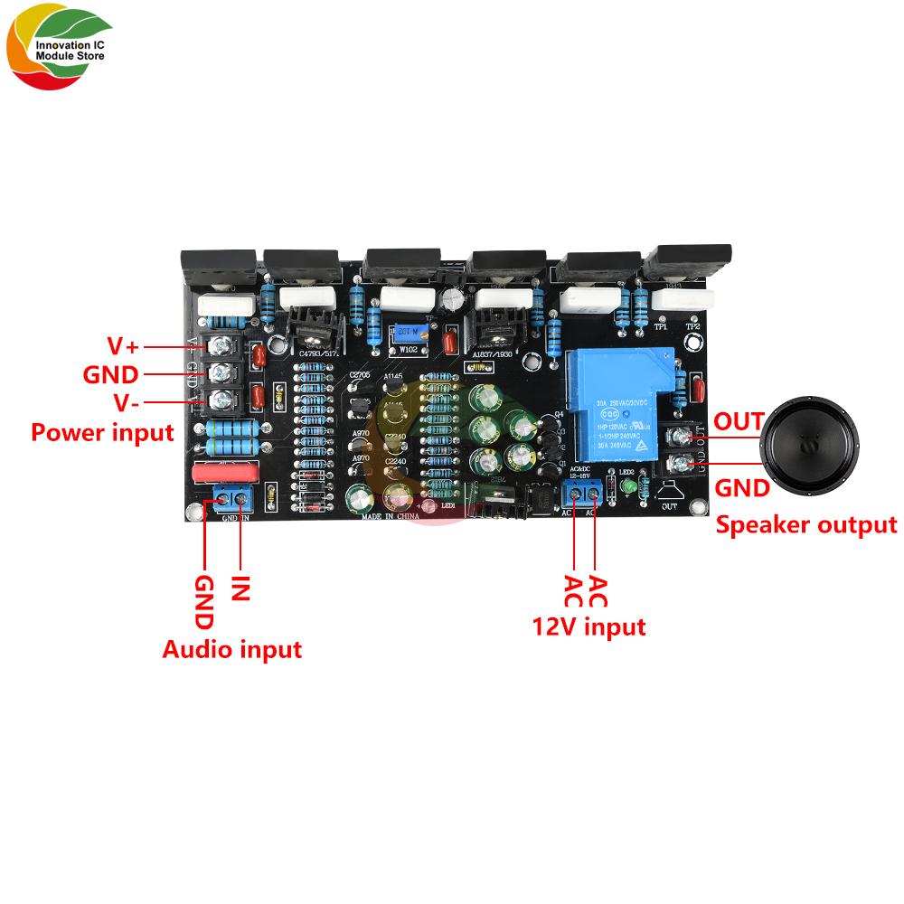 100w/200w/300w/400w Monaural Amplifier Board 1943+5200 HIFI Audio Amplifier Module High-power Upgraded Version