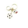 Drip Oil Mini Football Pendant Keychain - Sports Enthusiast Backpack Charm Gift