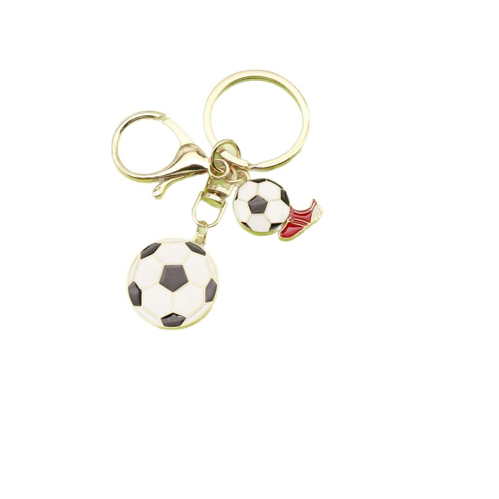 Drip Oil Mini Football Pendant Keychain - Sports Enthusiast Backpack Charm Gift
