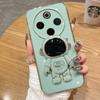 For Vivo Iqoo Z10 Case Shining Astronaut Spaceman Bracket Holder Design Soft Plating For Iqoo Z10 Back Cover