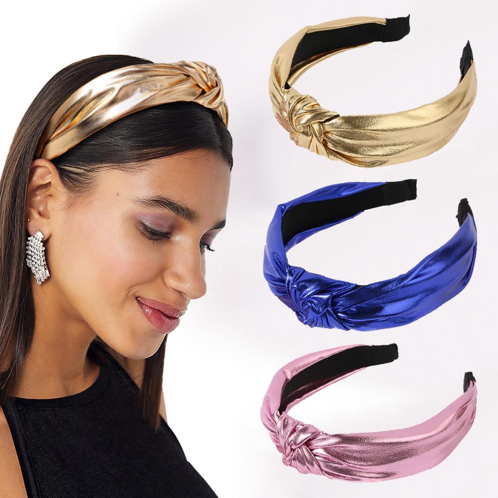 Stoffstirnband Übersee Breitkrempig Modisches Lasergeknotetes Stirnband zum Gesichtwaschen und Ausgehen Einfarbiges Stirnband