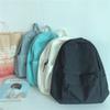 Unprinted Style Solid Color Schoolbag Male College Student Simple Canvas Japanese Niche Ins High School Student Backpack Female