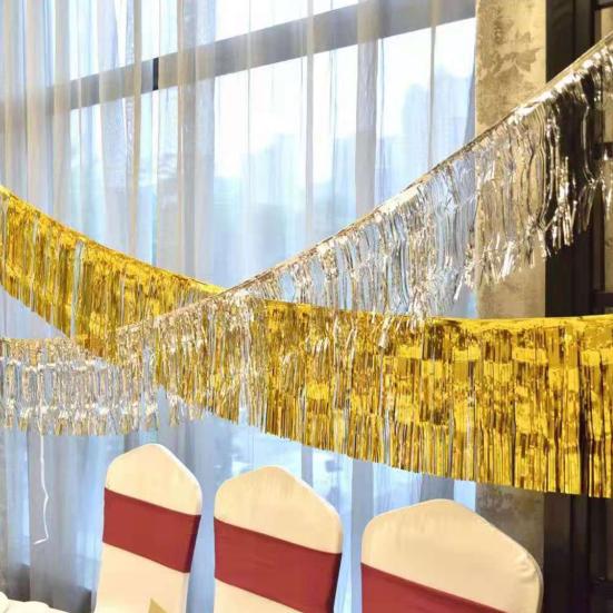 Rainbow Foil Tassel Garland 9.84 Feet Party Supplies Colorful Streamers for Floats Graduation Birthday Wedding Carnival Photo Backdrop Decorations