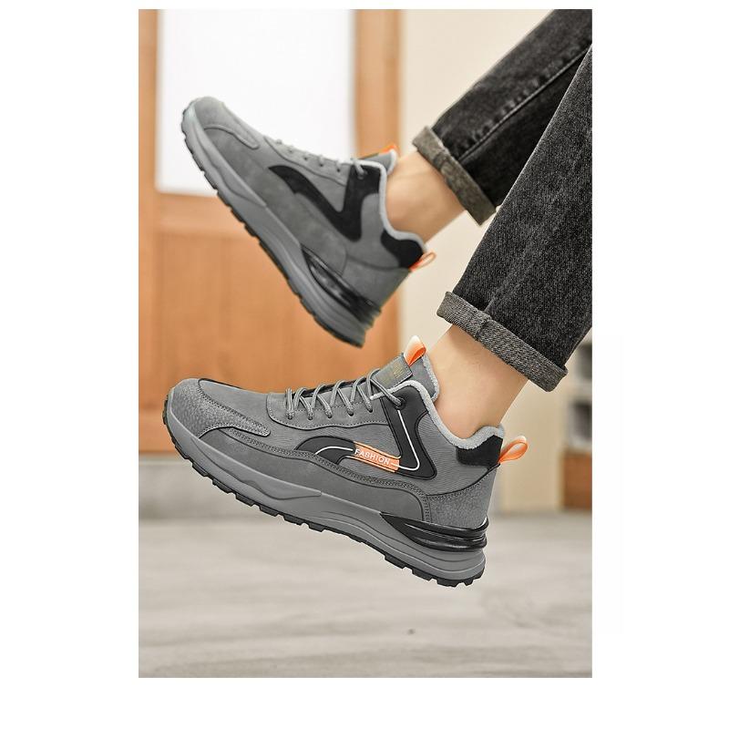 Men's Winter Warm-Lined Waterproof Work Protective Thick-Soled Sports Shoes.