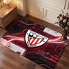 Athletic Bilbao Football Print Crystal Velvet Rug, Comfortable Water Absorbent Non Slip Indoor Floor Carpet