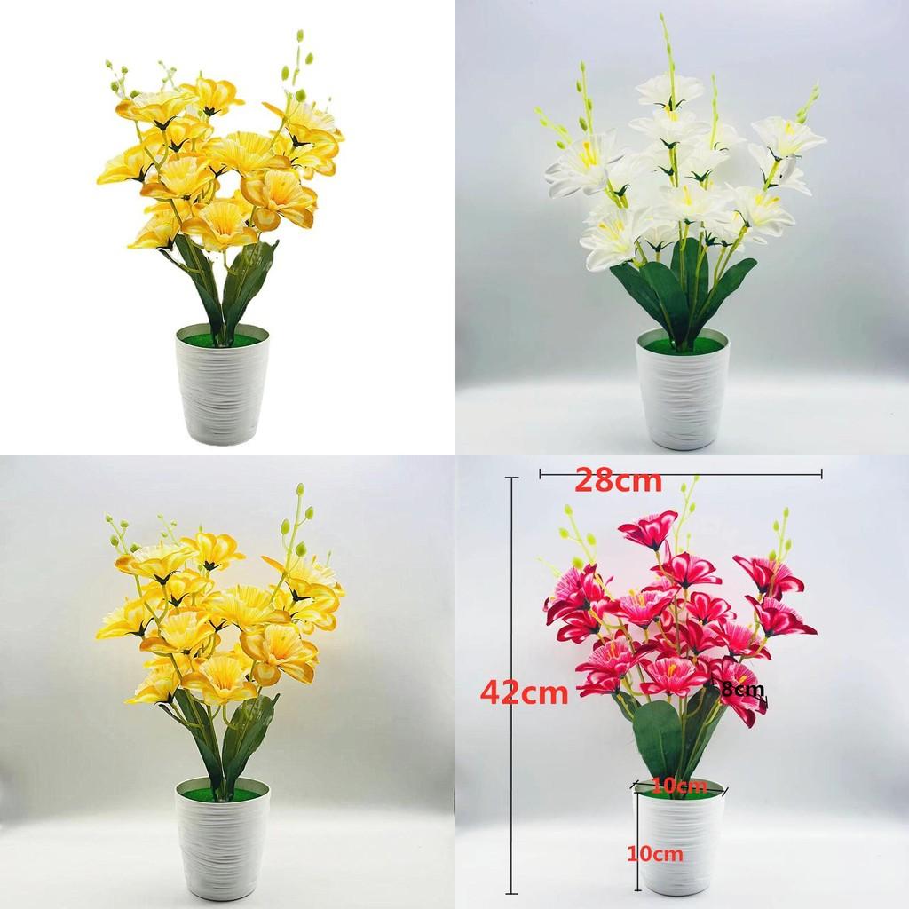 Potted Simulation Daffodils Artificial Artificial Flowers And Bonsai Plants