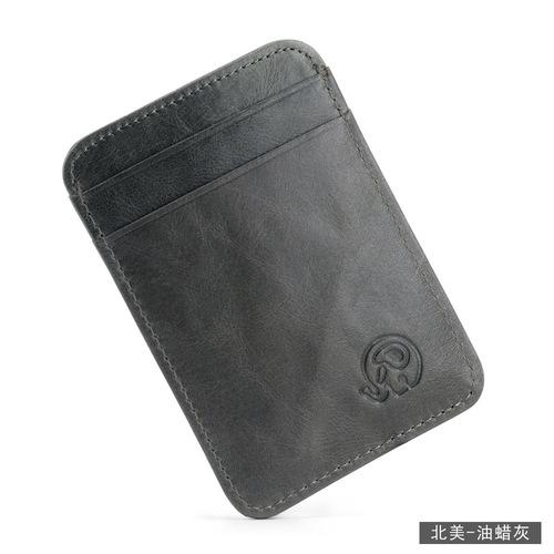Genuine Leather Card Holder Oil Wax Leather Multi-Card Small Retro Cowhide Coin Purse Men/Women Luxury Card Holder