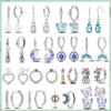 NEW For Women Hoop Earrings Butterfly Devil's Eye Circle Pearl Colorful Zircon Drop Earring Anniversary Jewelry Gifts