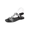 Ladies' Large Size Fashion Slip-On Sandals with Butterfly Pattern