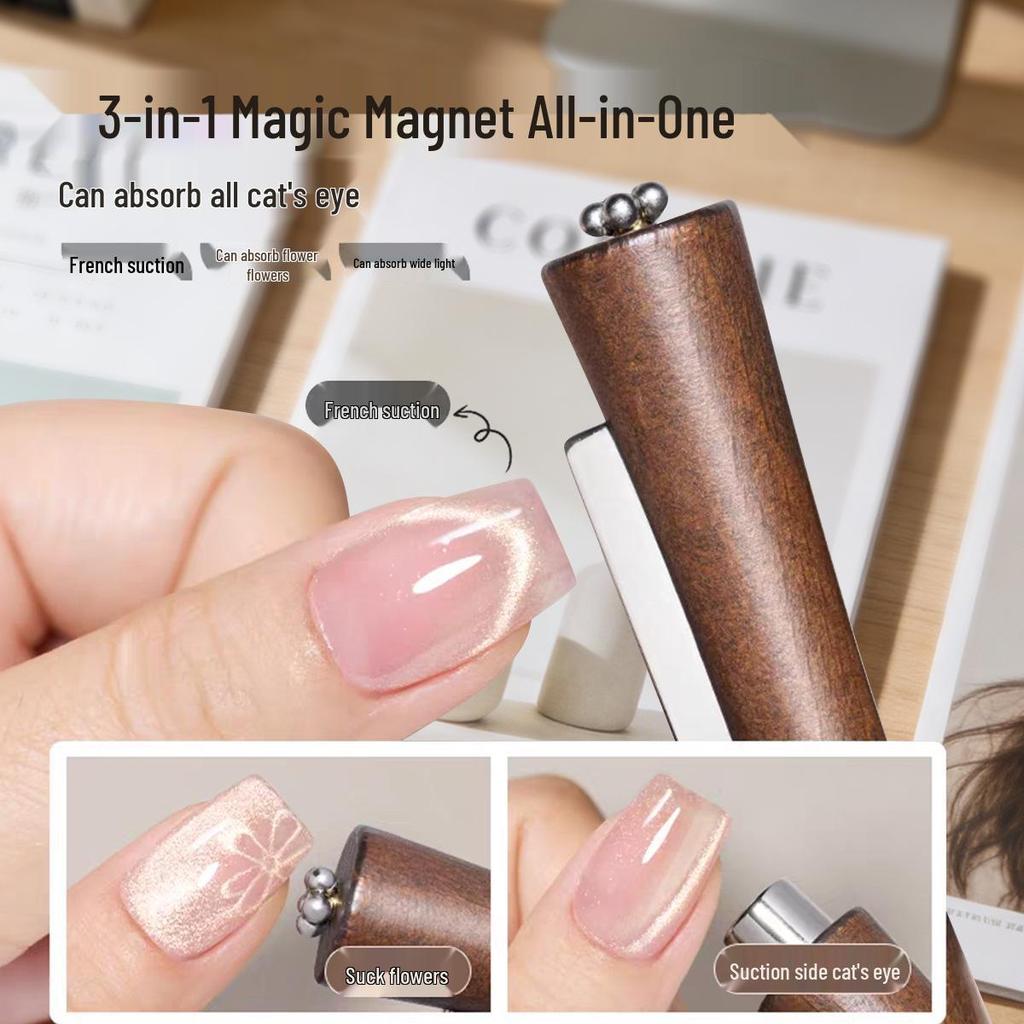 Cat Eye Nail Art Magnet: Multi-functional, Super Strong, Flower Pattern Tool.