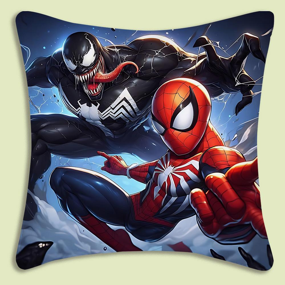 SpiderMan mascot Pillow Covers Cartoon Sofa Decorative Home Doublesided Printing Short Plush Cute Cushion Cover