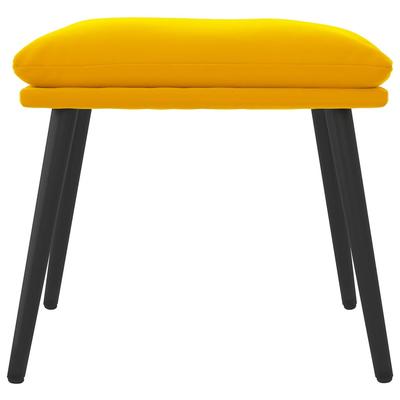 Footstool Mustard Yellow 45x29.5x35 Cm Velvet