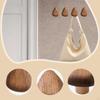 4 Pieces Wall Mounted Wooden Hooks Cabinet Knobs Lightweight Wood Handles Door for