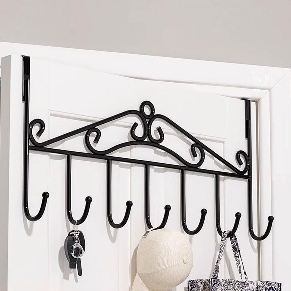 Behind The Door Hooks Household Storage Wall Hanger Hooks No Punch Coat Rack Home Storage Door Hooks Towel Hanger Rack Organizer