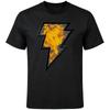 Black Adam Blitz Logo Schwarzes T-Shirt