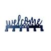 Metal Wall Mount Key Holder, Welcome Home Cat Dog Key Organizer Hook, Decorative Key Hanger Rack for Home Office Entryway