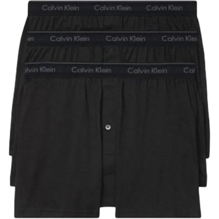 CALVIN KLEIN Underpants Men's 3 Pack Black (Unisex) Boxer Briefs 11922550 | Black