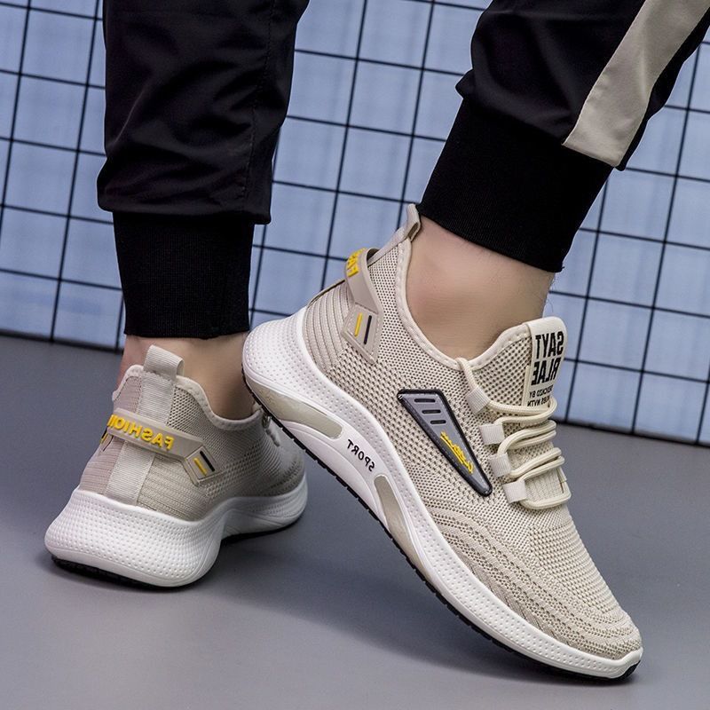 Men's Shoes Spring and Summer Fly-woven Breathable Lightweight Running Shoes Youth Outdoor Comfortable Sports Shoes