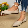 Fashion 2024 Fashion Slip on Loafers Breathable Summer Ballet Shallow Women Soft Bottom Pointed Toe Flats Shoes Big Size Shoes for Women