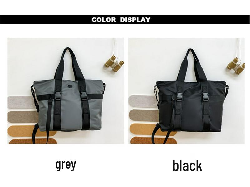 Men's Large Capacity Messenger Bag: Functional Backpack & Shoulder Tote for Laptop and Travel