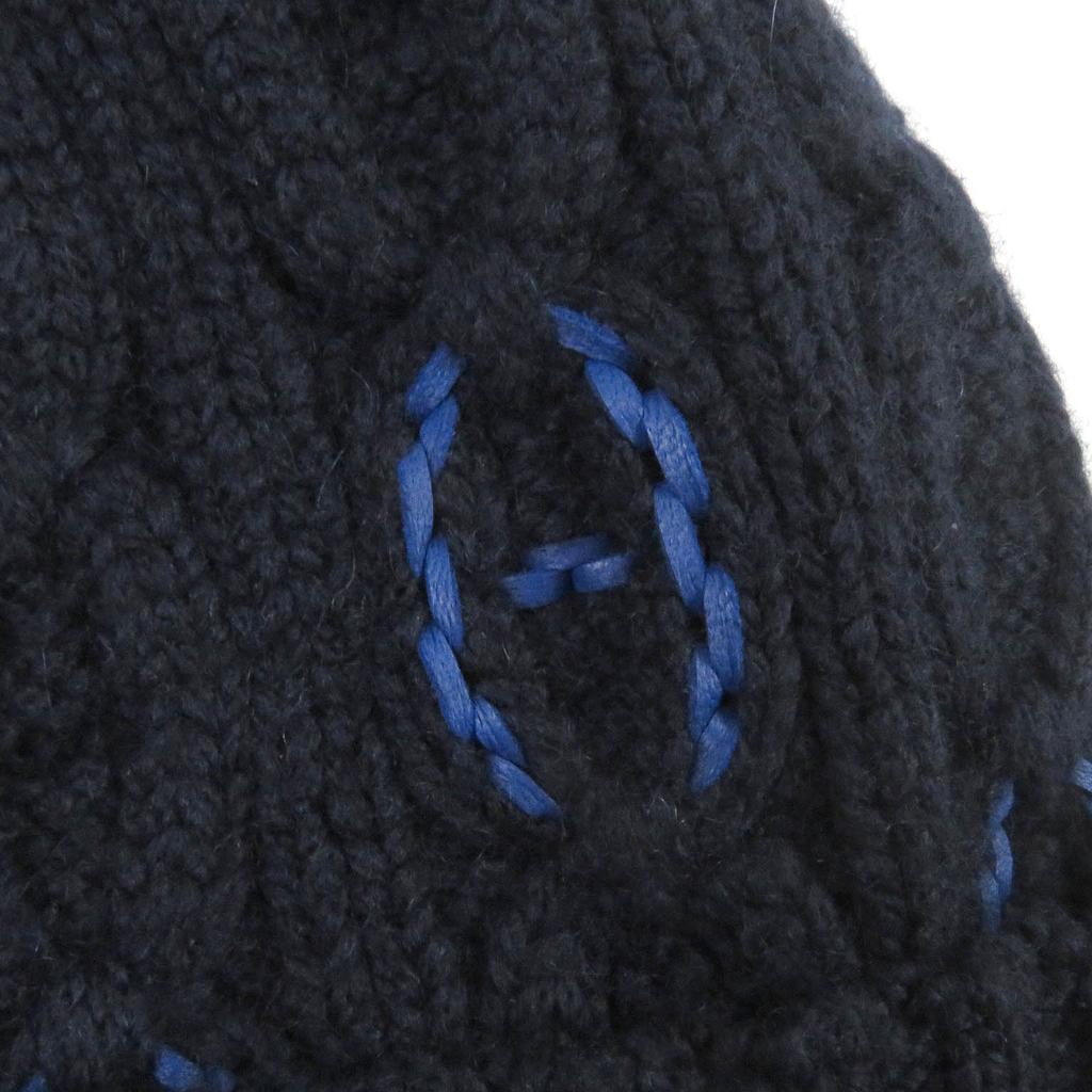 Pristine HERMES Knit Cap BONNET HOMME TRI MAILLOW TRESS  Bonnet Beanie  Used