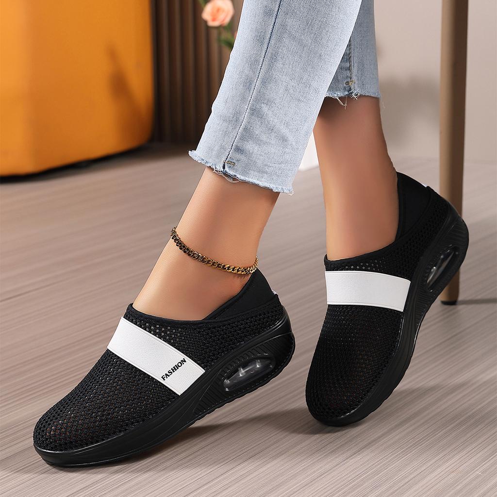 New Outer Wear Mesh Casual Shoes, Foot Cover Breathable Lazy Shoes, Single Shoes Flying Woven Large Size