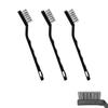 LUYING Wire Brush Metal Stainless Steel Cleaning Kitchen Grease Stain Removal Gas Stove Set 3 (Black)