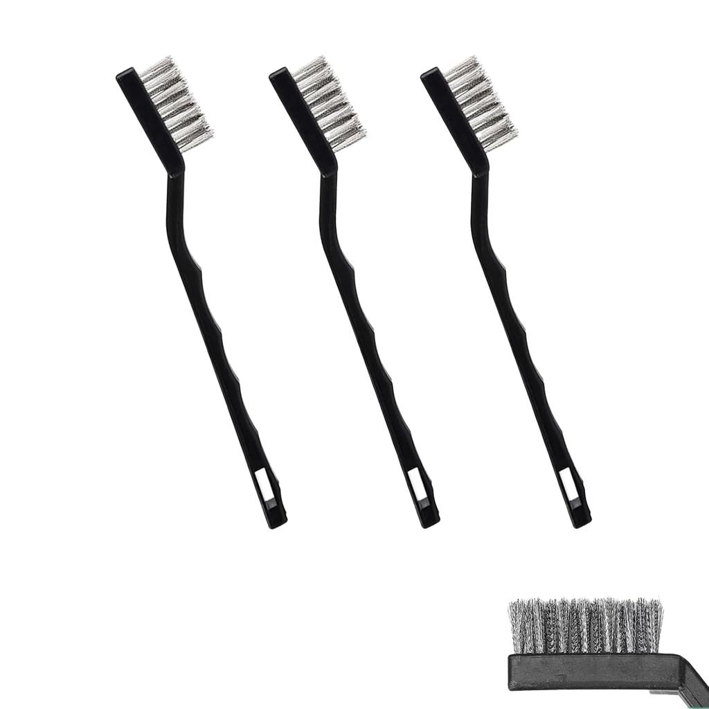 LUYING Wire Brush Metal Stainless Steel Cleaning Kitchen Grease Stain Removal Gas Stove Set 3 (Black)