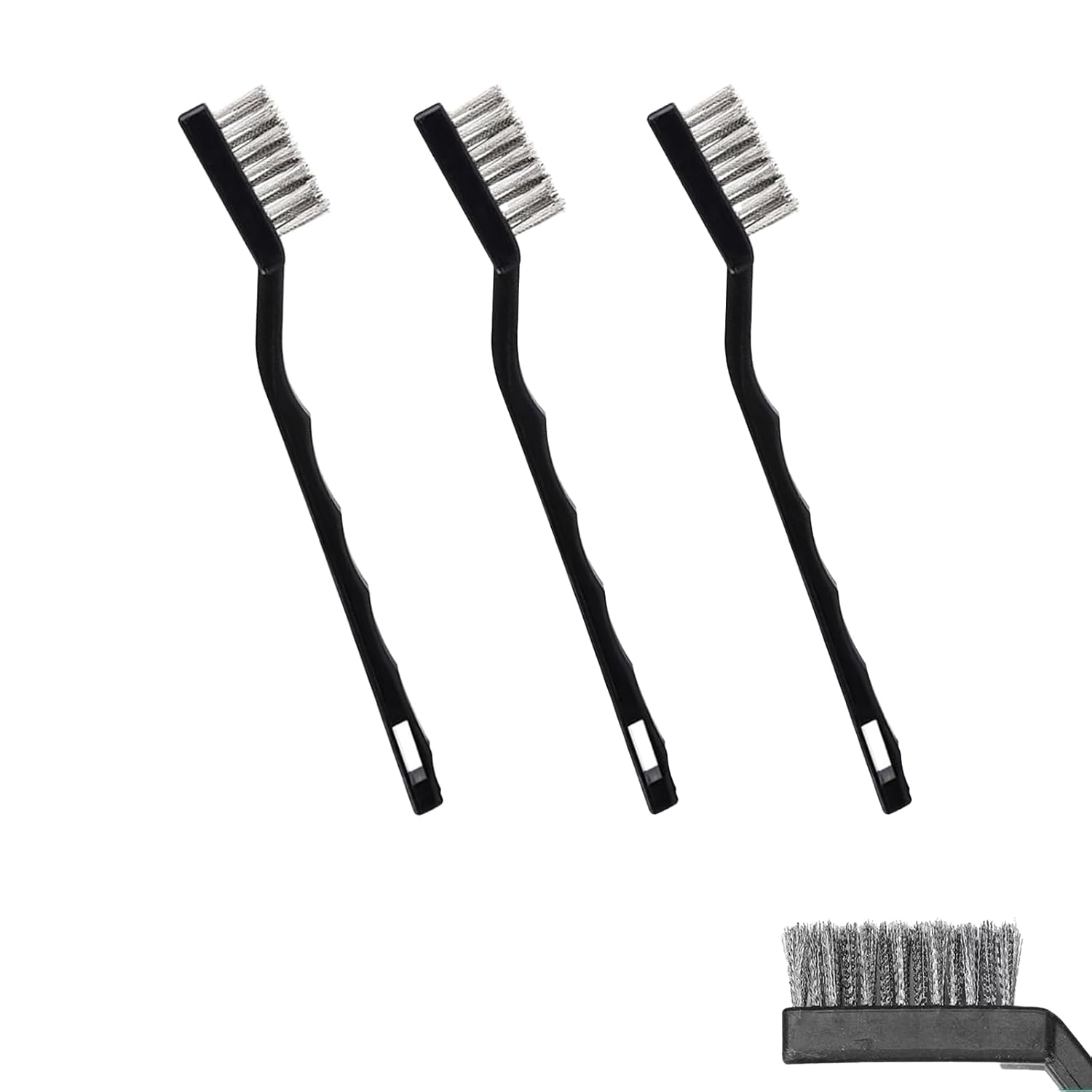 

LUYING Wire Brush Metal Stainless Steel Cleaning Kitchen Grease Stain Removal Gas Stove Set 3 (Black)