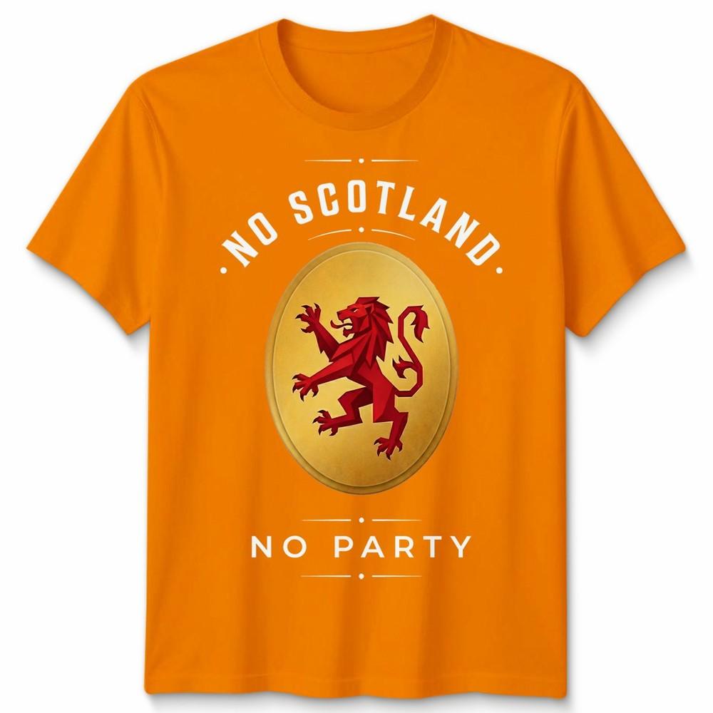 No Scotland No Party Football Unisex T Shirt Scotland Fan Unisexs Unisexs Top