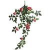 Faux Silk Flowers Simulated Realistic Hanging Artificial Rose Garland Green Plant Wall Fence For Home Birthday Wedding Decor