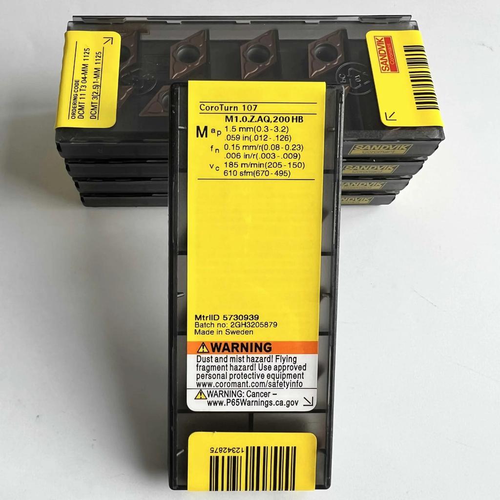 Original Sandvik / DCMT11T304-MM 1125  / CNC lathe carbide blade 10 Pcs